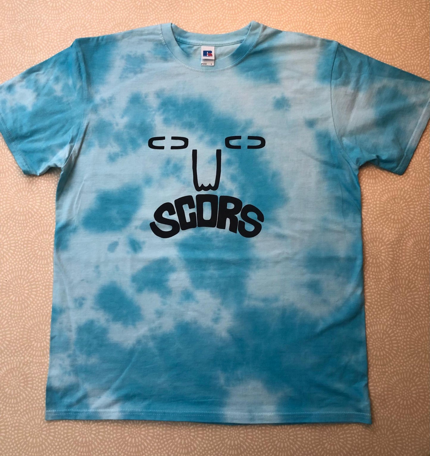 SCORS Logo Tee Sky Blue/White Tie-Dye